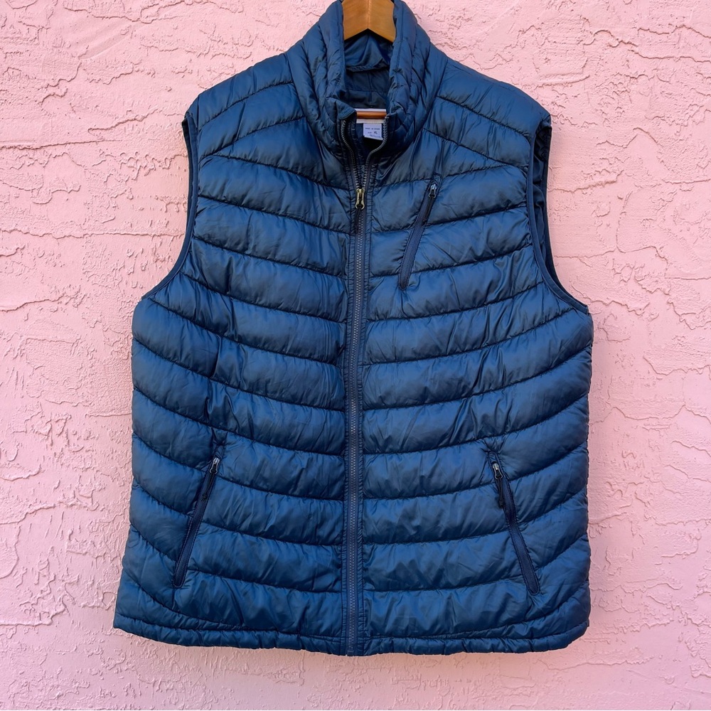 Seventh Avenue Steel Blue Puffy Vest Winter Adult Size XL